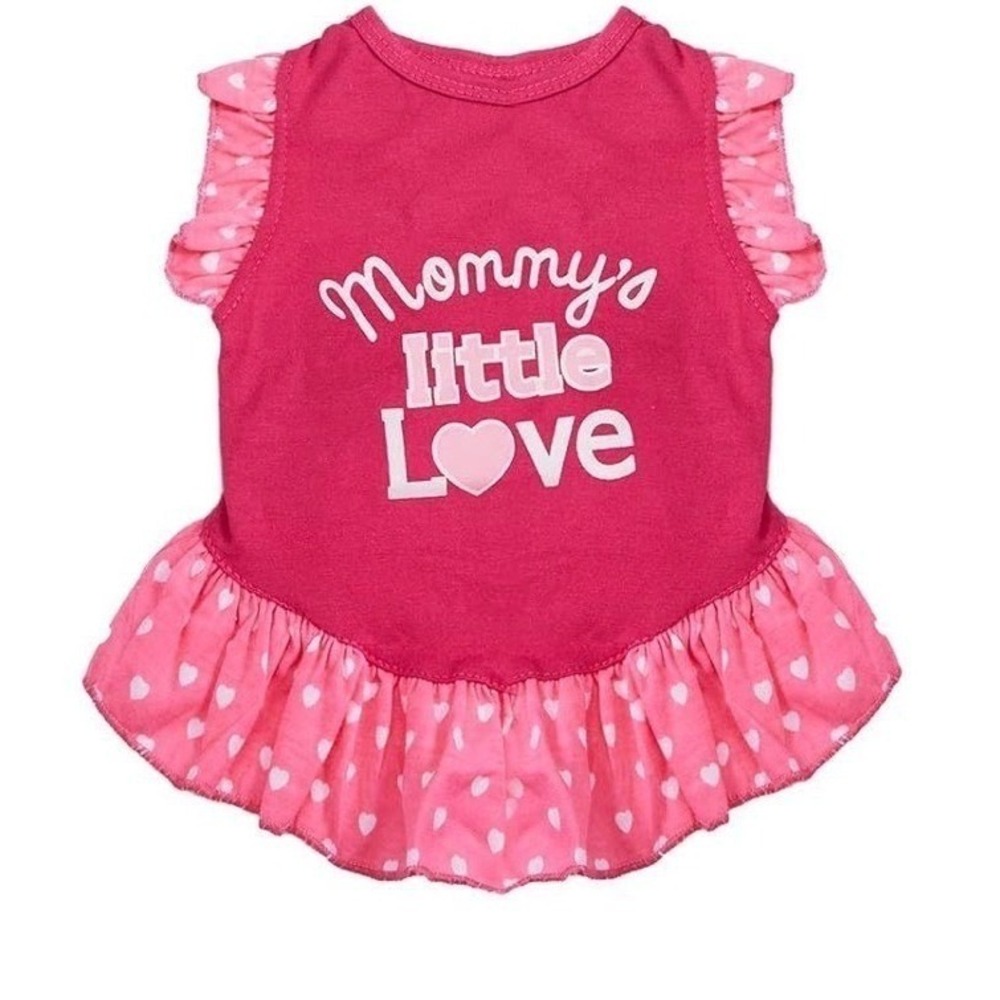 Weewooday 3 Piece Dog Dress Set Pink Puppy Clothes XS Ruffle Skirt Pet Apparel - Picture 2 of 3